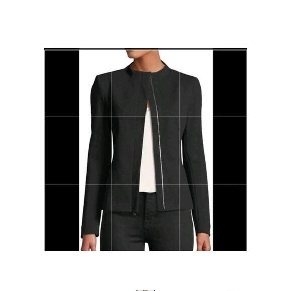 Theory Womens Charcoal Melange Sculpted Blazer Pleated Trouser Pants Set US 10 - Picture 2 of 16